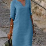 Relaxed V-Neck Dress | Ultimate Comfort, Timeless Elegance
