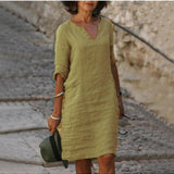 Relaxed V-Neck Dress | Ultimate Comfort, Timeless Elegance