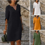 Relaxed V-Neck Dress | Ultimate Comfort, Timeless Elegance