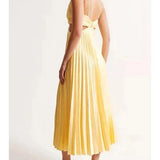 Pleated Midi Dress | Timeless Elegance, Modern Sophistication