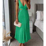 Pleated Midi Dress | Timeless Elegance, Modern Sophistication