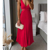 Pleated Midi Dress | Timeless Elegance, Modern Sophistication