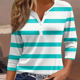 Striped V-Neck Top | Timeless Elegance with Modern Comfort