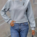 Women's Asymmetric Button Neck Jumper – Soft Knit Pullover Top