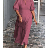 Puff Sleeve Midi Dress | Romantic Femininity, Versatile Style