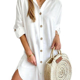 Button-Up Shirt Dress | Relaxed Fit, Effortless Versatility