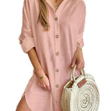 Button-Up Shirt Dress | Relaxed Fit, Effortless Versatility