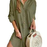 Button-Up Shirt Dress | Relaxed Fit, Effortless Versatility