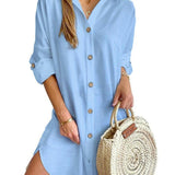 Button-Up Shirt Dress | Relaxed Fit, Effortless Versatility