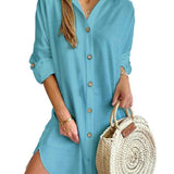 Button-Up Shirt Dress | Relaxed Fit, Effortless Versatility