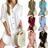 Button-Up Shirt Dress | Relaxed Fit, Effortless Versatility