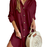 Button-Up Shirt Dress | Relaxed Fit, Effortless Versatility