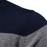 Men's Colour Block Half Zip Sweater – Modern Knit Top