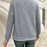Women's Asymmetric Button Neck Jumper – Soft Knit Pullover Top
