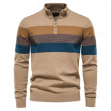 Men's Colour Block Half Zip Sweater – Modern Knit Top