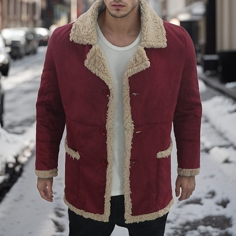 Men's Sherpa Lined Winter Jacket – Warm Insulated Outdoor Layer