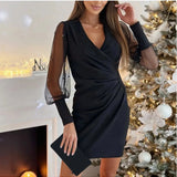 Wrap Dress with Elegant Sleeves | Sophisticated Style, Timeless Appeal