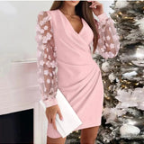 Wrap Dress with Elegant Sleeves | Sophisticated Style, Timeless Appeal