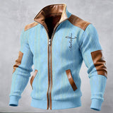 Men's Contrast-Trim Stand-Collar Jacket - Lined Winter Layer