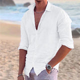 Men's Cotton Linen Shirt – Lightweight Button Down Summer Shirt