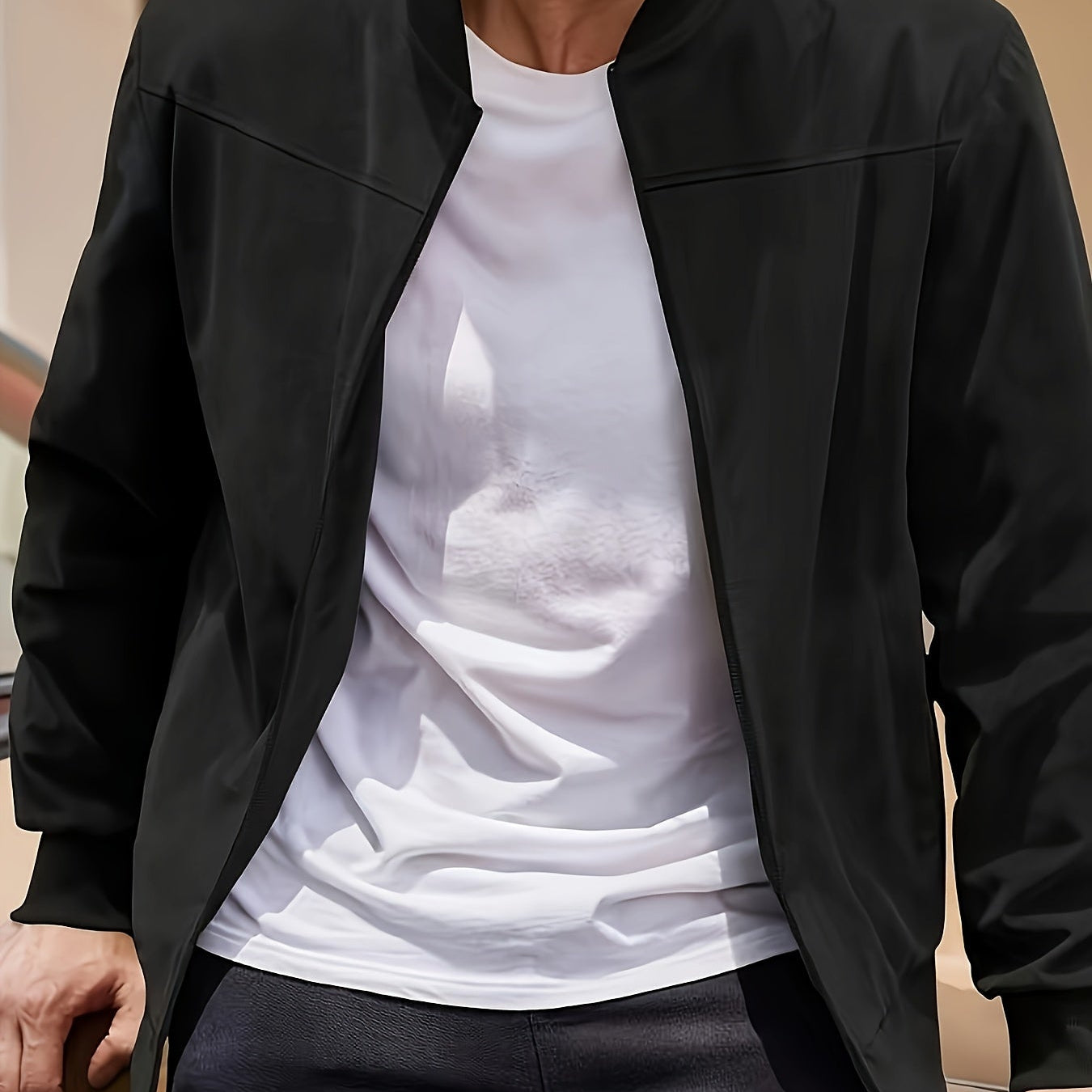 Men's Lightweight Zip-Up Jacket - Everyday Casual Layer