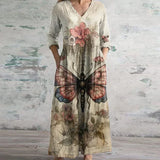 Retro Maxi Dress | Flowing Vintage Elegance