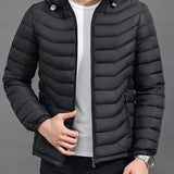 Men's Padded Hooded Jacket – Lightweight Insulated Winter Layer