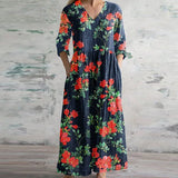 Retro Maxi Dress | Flowing Vintage Elegance