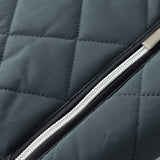 Men's Quilted Bomber Jacket - Fleece-Lined Ribbed Trim Layer