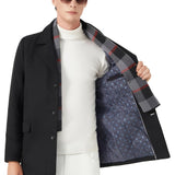 Men's Single-Breasted Overcoat – Tailored Long Winter Coat
