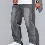 Men's Relaxed Fit Jeans – Straight Leg Casual Denim Trousers