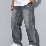 Men's Relaxed Fit Jeans – Straight Leg Casual Denim Trousers