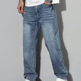 Men's Relaxed Fit Jeans – Straight Leg Casual Denim Trousers