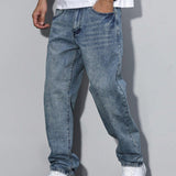 Men's Relaxed Fit Jeans – Straight Leg Casual Denim Trousers
