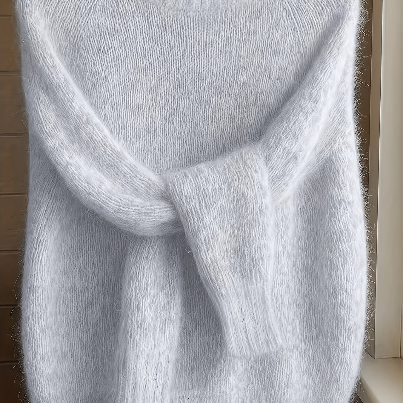 Women's Crew Neck Jumper – Soft Textured Knit Sweater Top