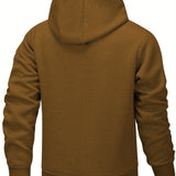 Men's Hooded Fleece-Lined Zip-Up Jacket - Cosy Winter Layer