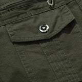 Men's Field-Style Utility Jacket - Stand-Collar Pocketed Layer
