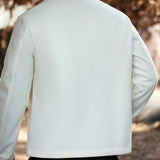 Men's Button Front Jacket – Smart Casual Tailored Overshirt