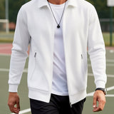 Men's Textured Zip Jacket – Lightweight Modern Casual Layer