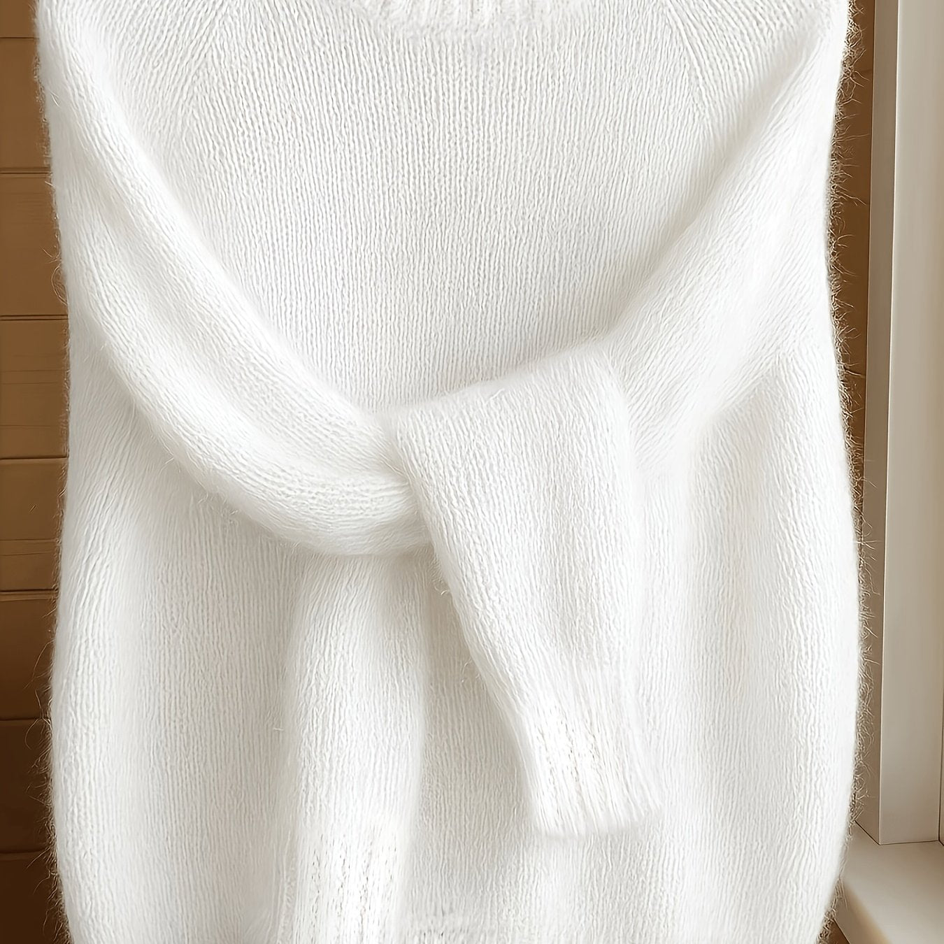 Women's Crew Neck Jumper – Soft Textured Knit Sweater Top