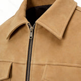 Men's Relaxed-Fit Collared Utility Jacket - Pocketed Layer