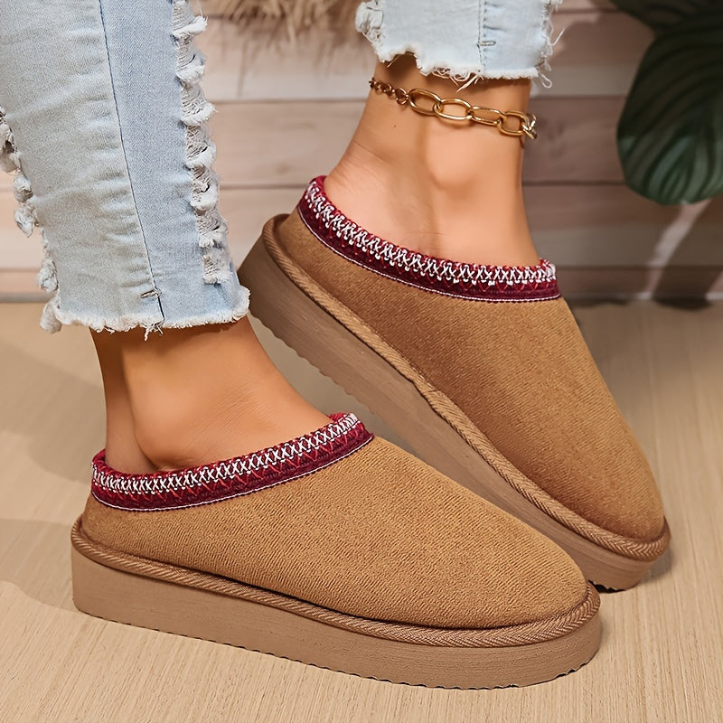 Women's Cosy House Slippers - Soft Lined Non-Slip Indoor Shoes