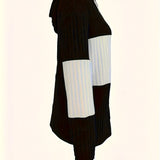 Women's Hooded Zip-Up Knit Jacket - Two-Tone Textured Layer