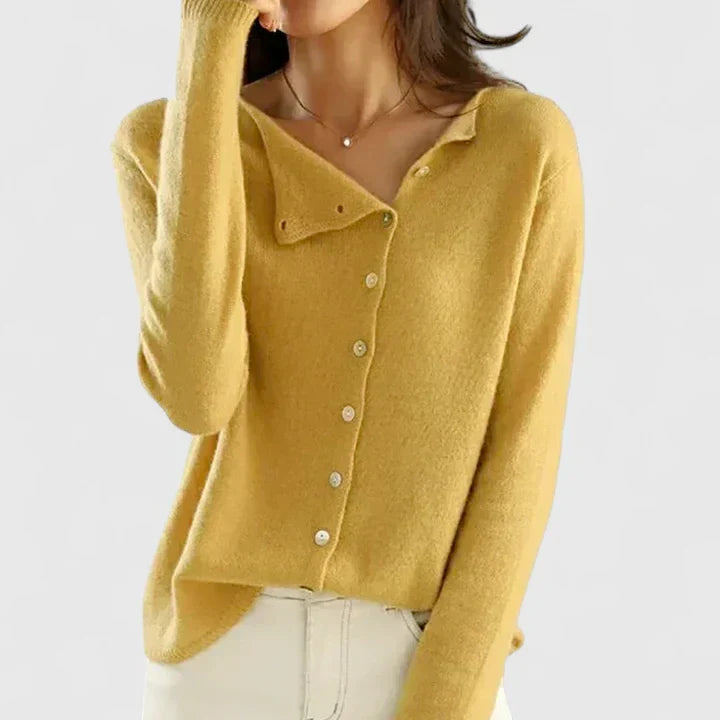 Women's Button-Front Knit Cardigan - Lightweight Layering Piece