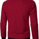 Men's Textured Zip-Up Bomber Jacket - Stand-Collar Ribbed Trim