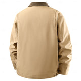Men's Shirt-Collar Utility Zip Jacket - Everyday Casual Layer