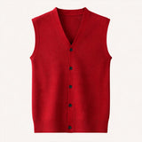 Men's Button Down Knit Sweater Vest | Sophisticated Layering Essential