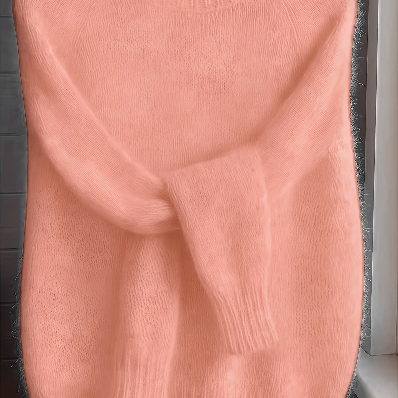 Women's Crew Neck Jumper – Soft Textured Knit Sweater Top
