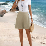 Comfortable Side Button Shorts | Mid-Thigh Summer Essential