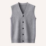 Men's Button Down Knit Sweater Vest | Sophisticated Layering Essential